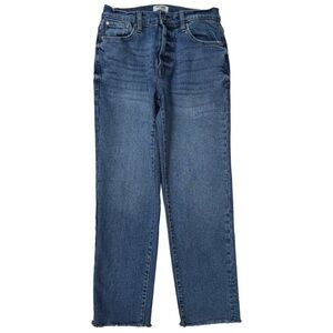 {Kensie} "The Amber High Rise Stovepipe" Blue Tapered Straight Denim Jeans